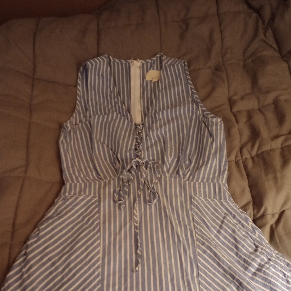 Blue and White Dress